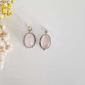 Colgante plata Cuarzo Rosa