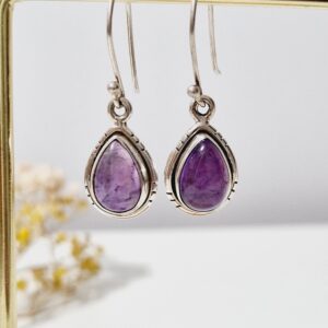 Pendientes plata amatista