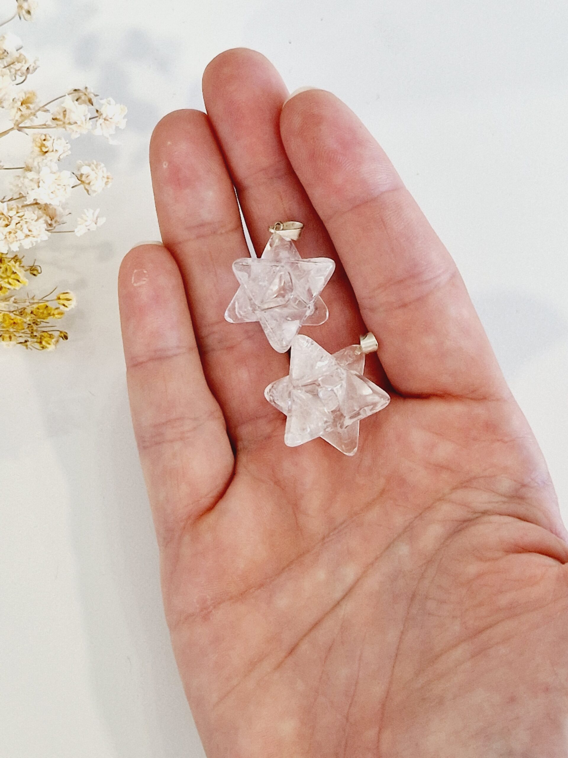 Colgante merkaba de cuarzo - Imagen 2