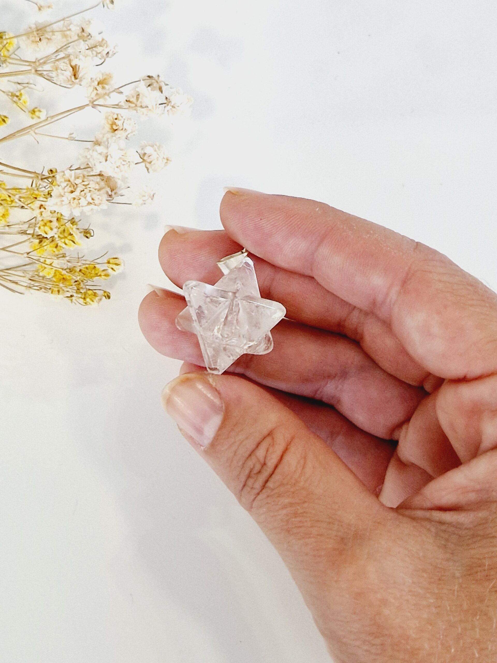 Colgante merkaba de cuarzo - Imagen 3