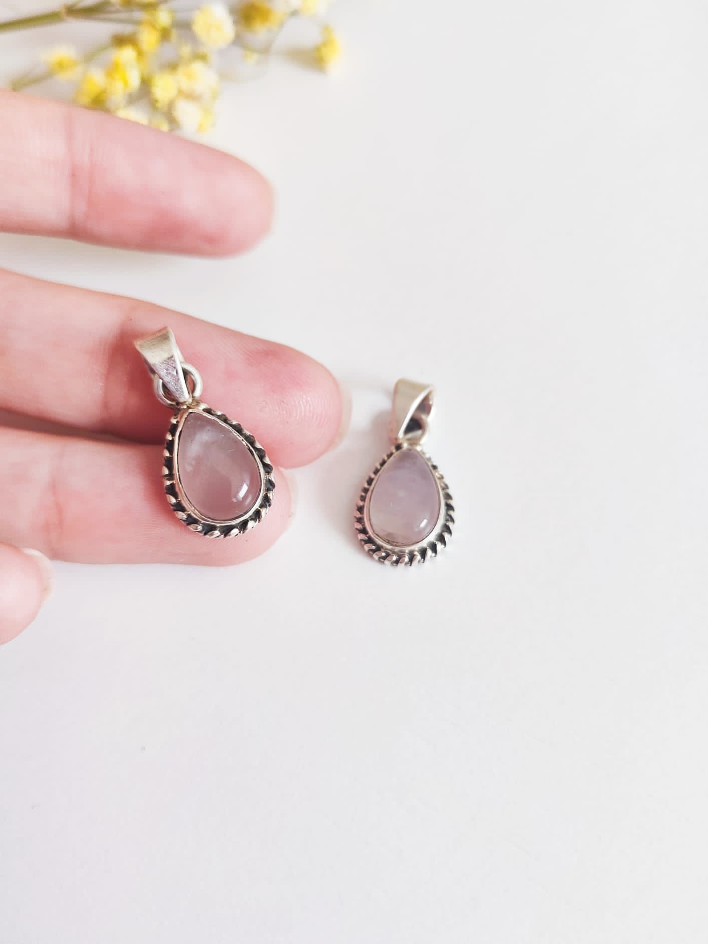 Colgante Gota Aurora Vintage plata - Imagen 2