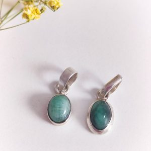 Colgante Ovalado Mini Esmeralda