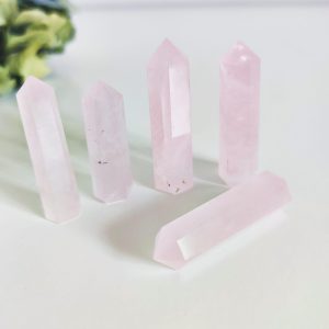 Mini Punta Generadora de Cuarzo Rosa