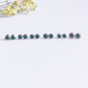 Pendientes Esmeralda y plata