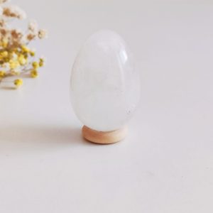 Huevo Yoni de Cuarzo Blanco