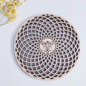 Base madera tallada Torus Yantra