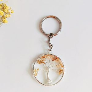 Llavero árbol de la vida y citrino