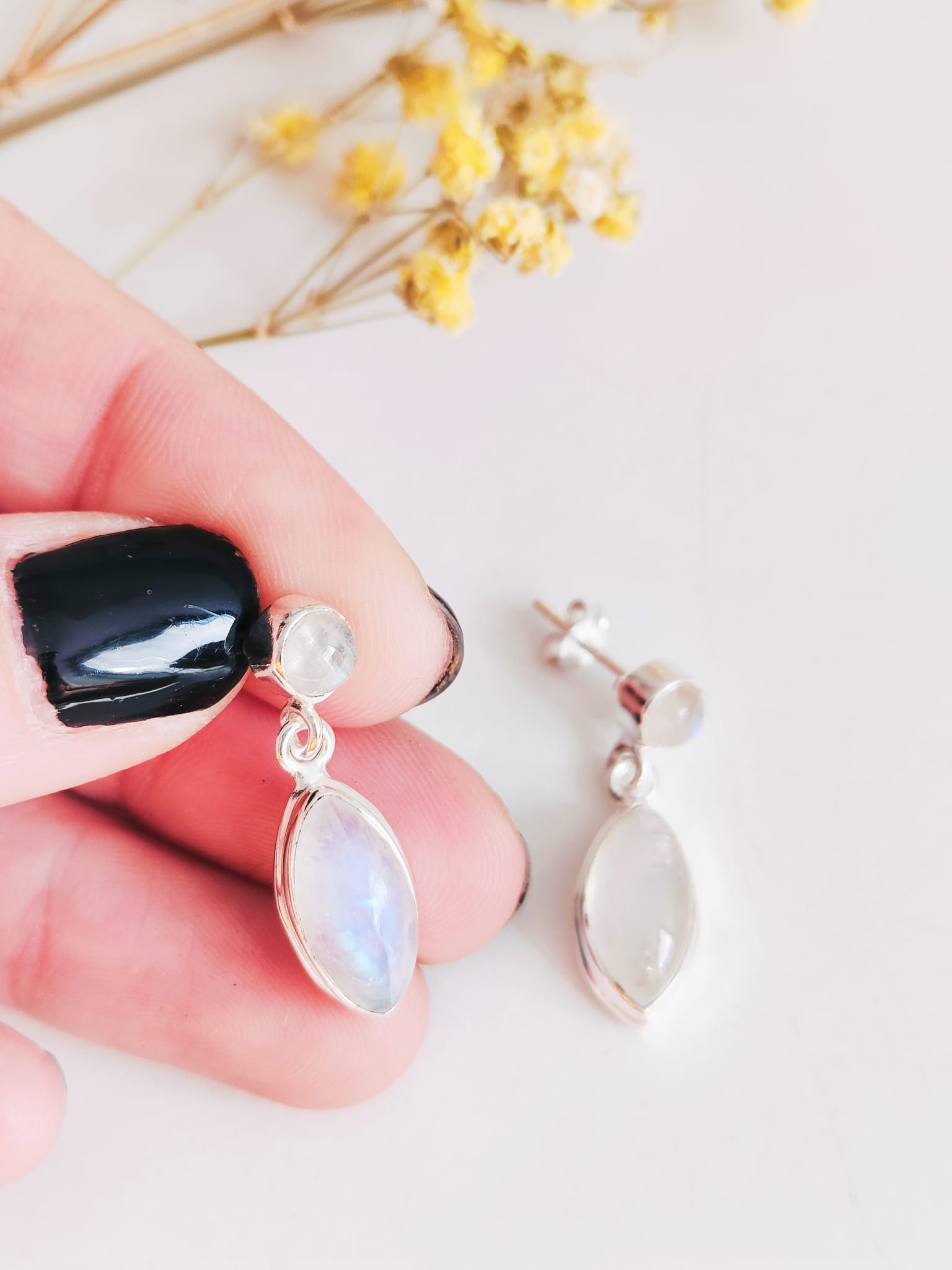 Pendientes Marquesa Piedra luna - Imagen 2