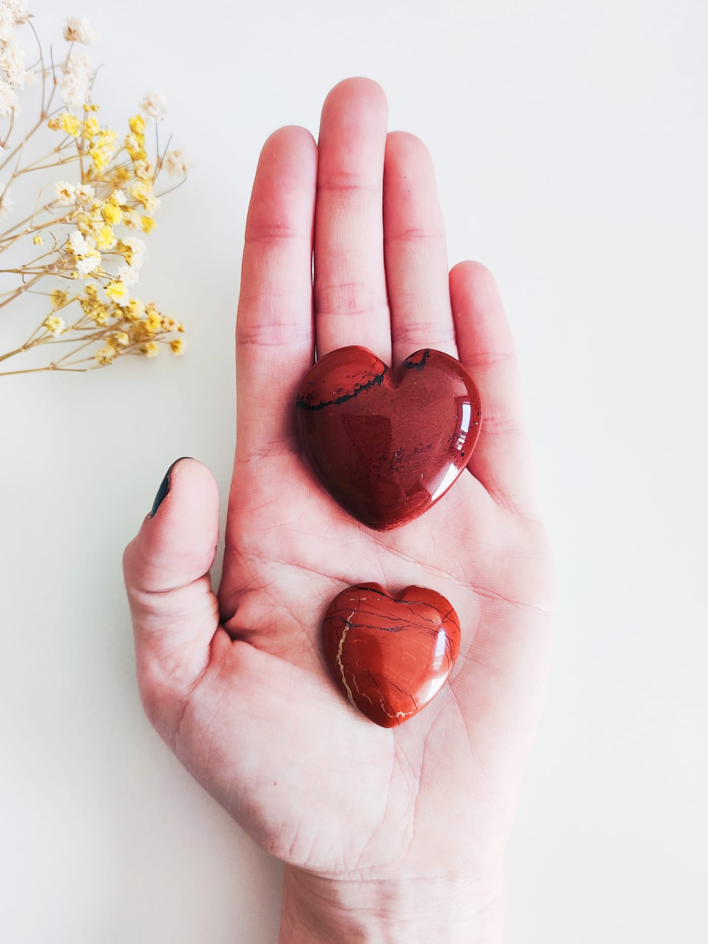 Corazón de jaspe rojo mediano - Imagen 2