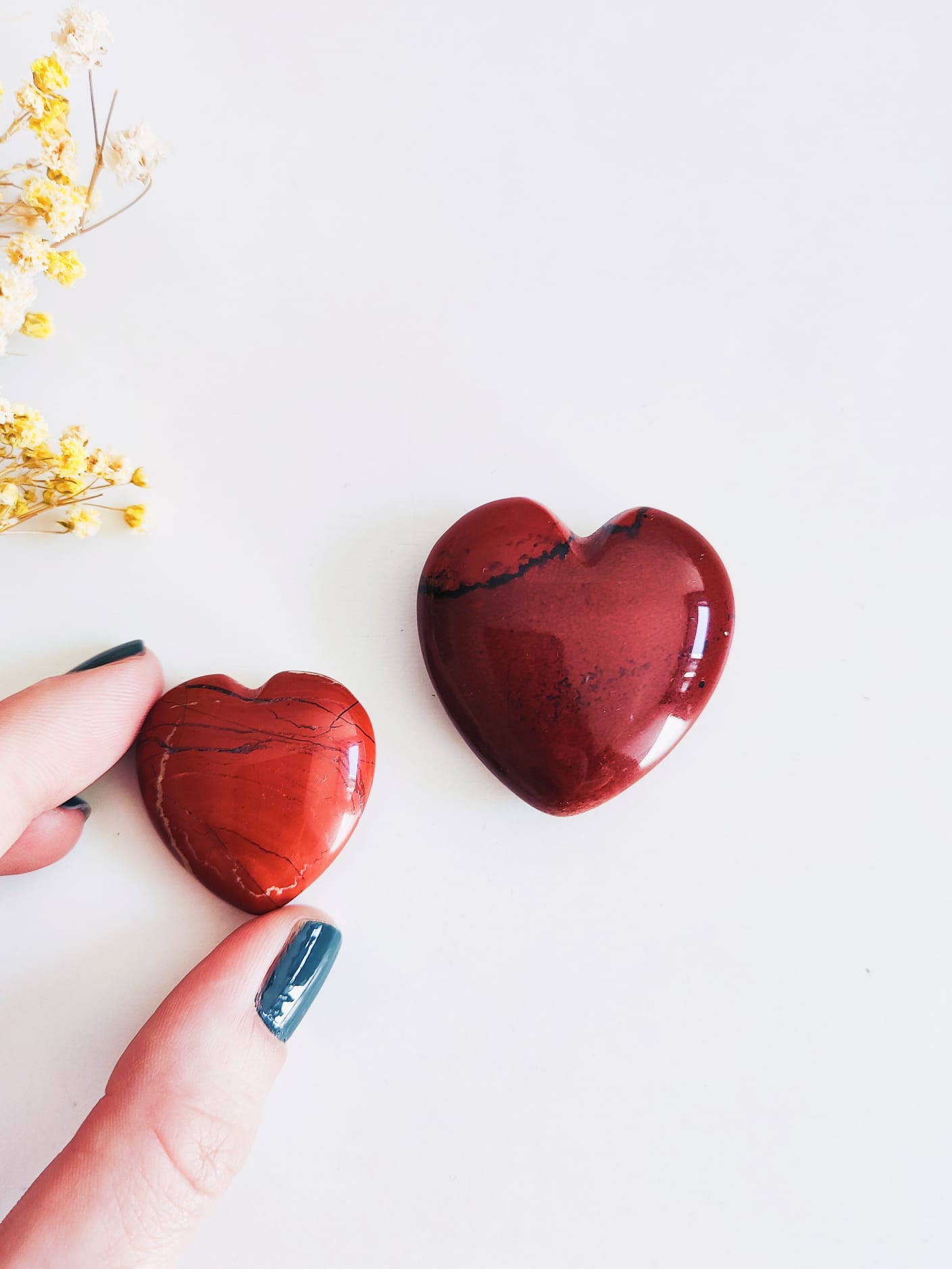 Corazón de jaspe rojo mediano - Imagen 3