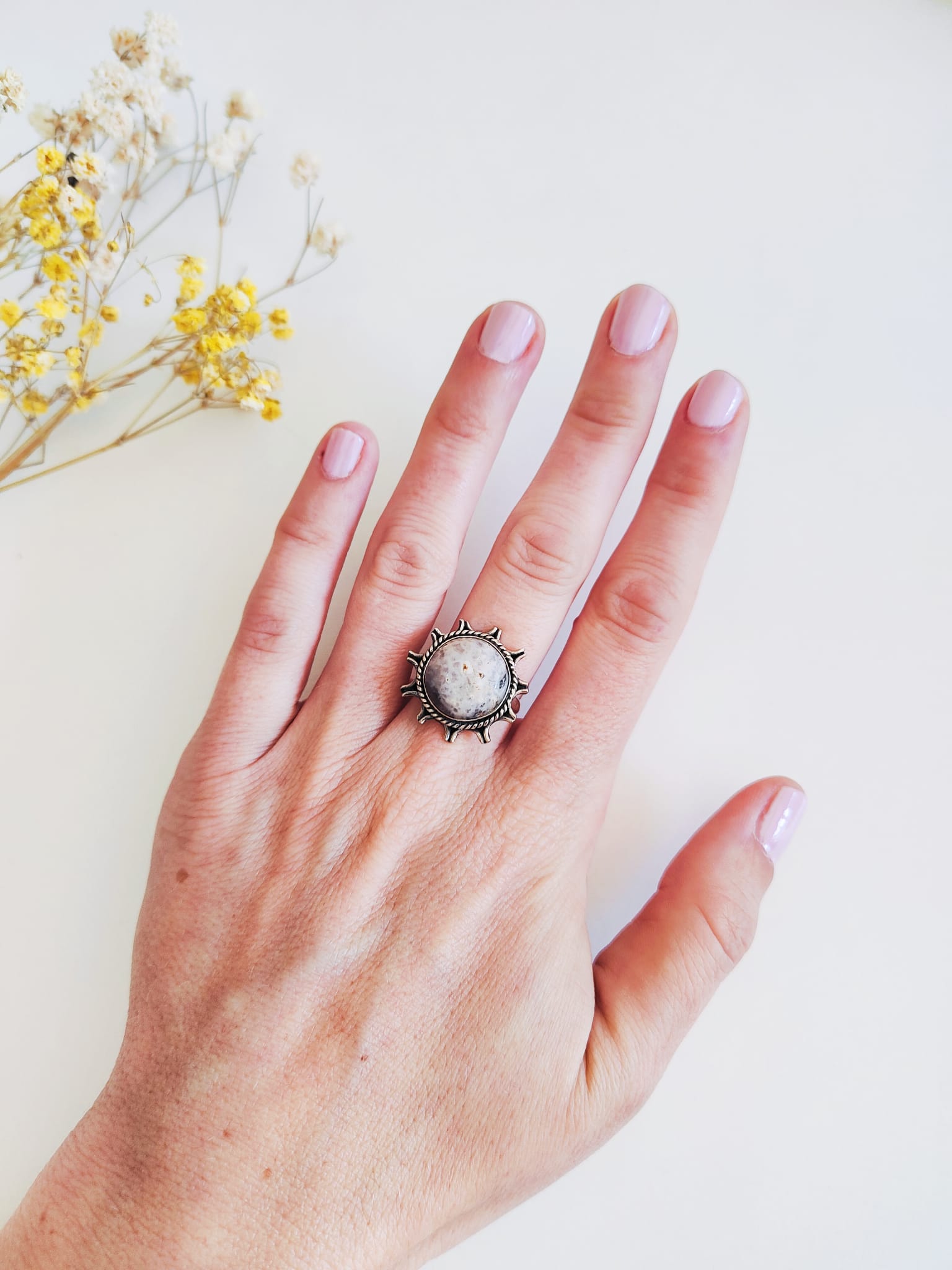 Anillo de Ópalo Dendritico - Imagen 3