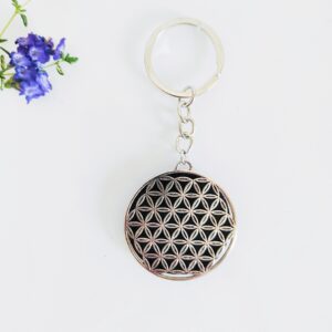 Llavero Simbología flor de la vida con Shungit